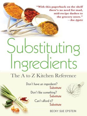 cover image of Substituting Ingredients